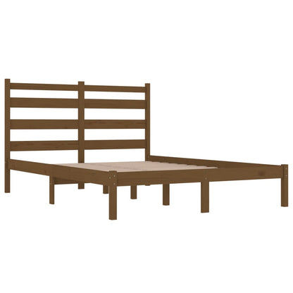 3103646 Bed Frame Without Mattress Honey Brown Solid Wood 120X200 Cm (810015+818413)