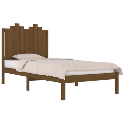 3103771 Bed Frame Without Mattress Honey Brown Solid Wood 100X200 Cm (810010+818458)