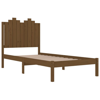 3103771 Bed Frame Without Mattress Honey Brown Solid Wood 100X200 Cm (810010+818458)