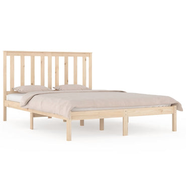 3103843 Bed Frame Without Mattress Solid Wood 140X200 Cm (810017+818520)