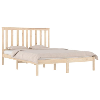 3103843 Bed Frame Without Mattress Solid Wood 140X200 Cm (810017+818520)