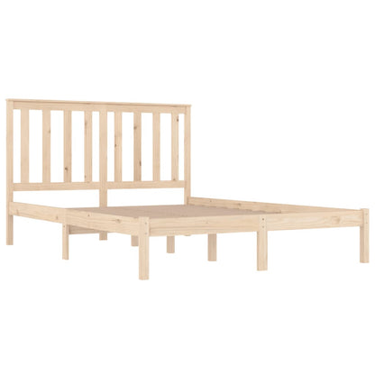 3103843 Bed Frame Without Mattress Solid Wood 140X200 Cm (810017+818520)