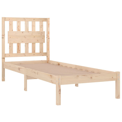 3103918 Bed Frame Without Mattress Solid Wood 90X200 Cm (810002+818550)