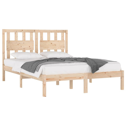 3103933 Bed Frame Without Mattress Solid Wood 140X200 Cm (810017+818570)