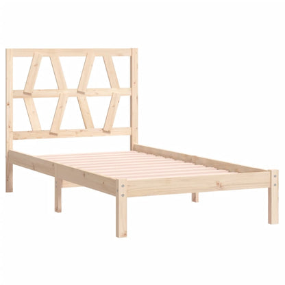 3103983 Bed Frame Without Mattress Solid Wood 90X200 Cm (810002+818600)