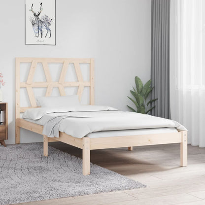 3103983 Bed Frame Without Mattress Solid Wood 90X200 Cm (810002+818600)