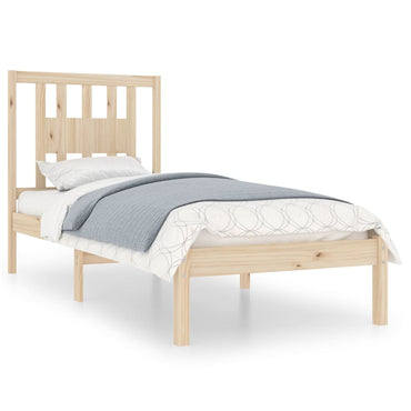 3104048 Bed Frame Without Mattress Solid Wood 90X200 Cm (810002+818650)