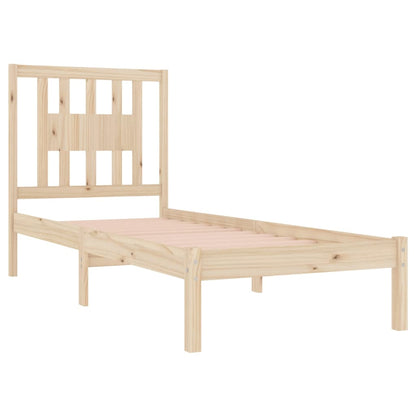 3104048 Bed Frame Without Mattress Solid Wood 90X200 Cm (810002+818650)