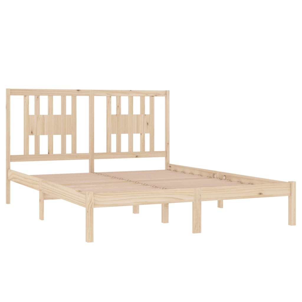 3104063 Bed Frame Without Mattress Solid Wood 140X200 Cm (810017+818670)