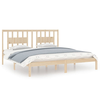 3104083 Bed Frame Without Mattress Solid Wood 200X200 Cm (810037+818690)