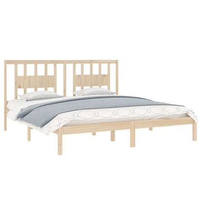 3104083 Bed Frame Without Mattress Solid Wood 200X200 Cm (810037+818690)