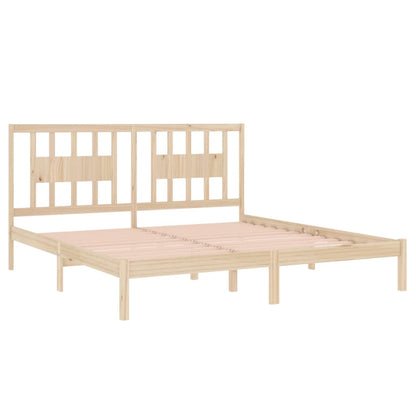 3104083 Bed Frame Without Mattress Solid Wood 200X200 Cm (810037+818690)