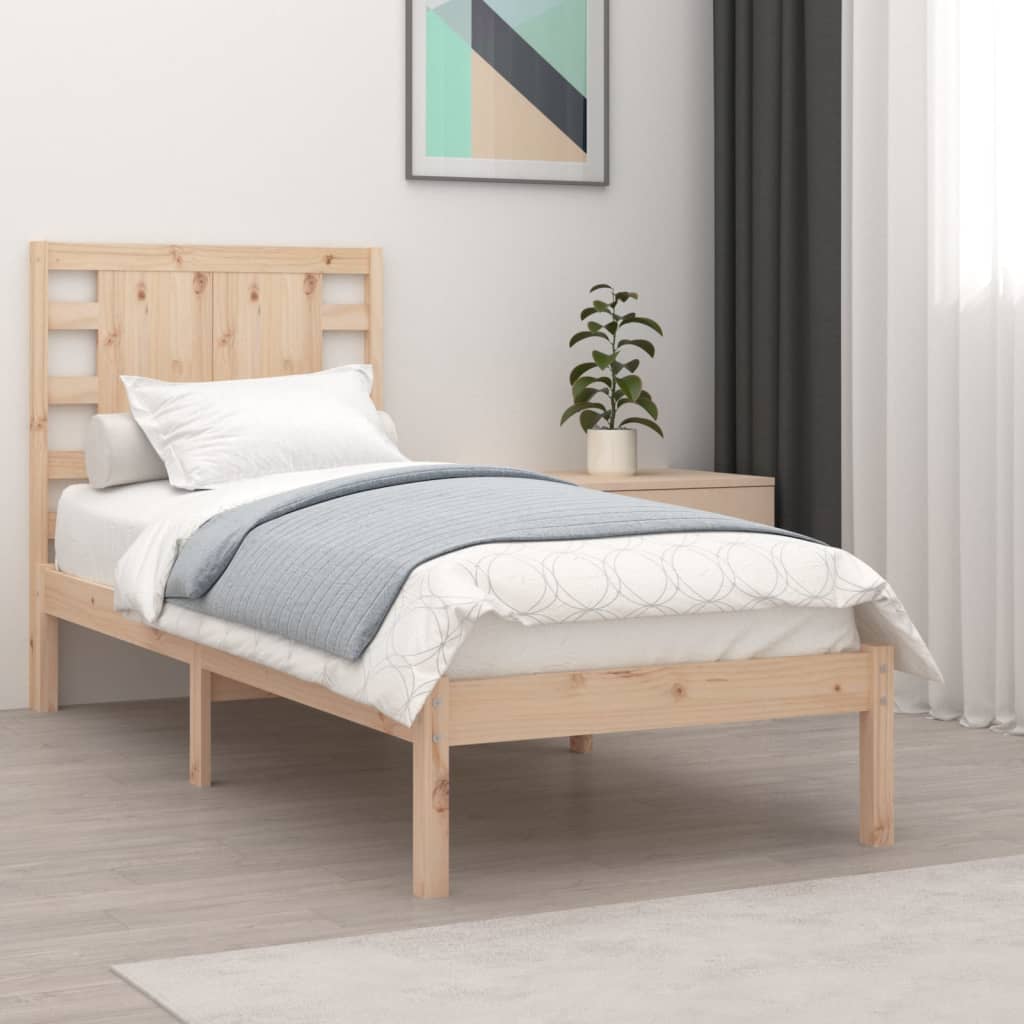 Bed Frame Without Mattress 90X190 Cm Single Solid Wood