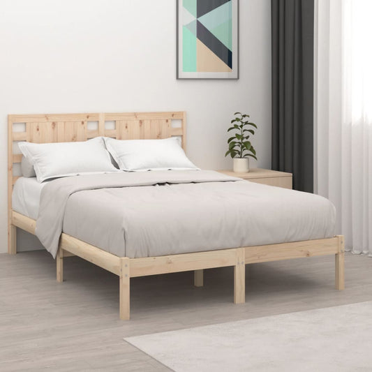 Bed Frame Without Mattress 120X190 Cm Small Double Solid Wood