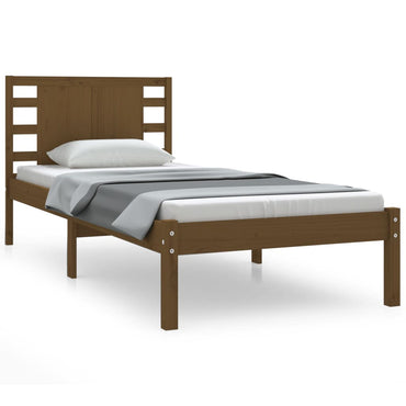 Bed Frame Without Mattress Honey Brown 100X200 Cm Solid Wood Pine