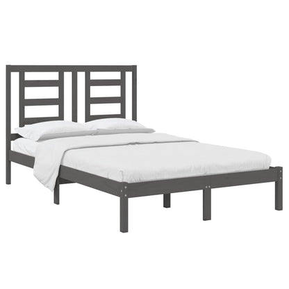 Bed Frame Without Mattress Grey 120X200 Cm Solid Wood Pine