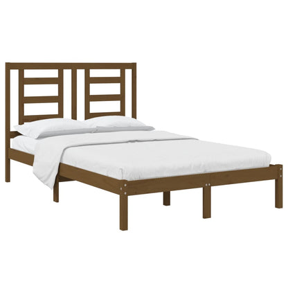 Bed Frame Without Mattress Honey Brown 120X200 Cm Solid Wood Pine