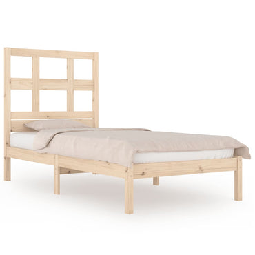 Bed Frame Solid Wood Pine 90X190 Cm Single