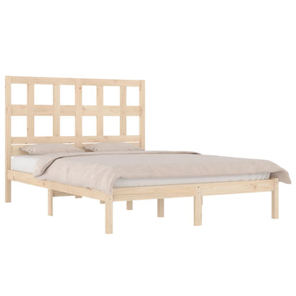 Bed Frame Solid Wood Pine 120X190 Cm Small Double