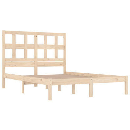 Bed Frame Solid Wood Pine 120X190 Cm Small Double