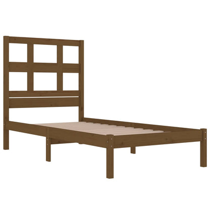 Bed Frame Without Mattress Honey Brown 100X200 Cm Solid Wood Pine