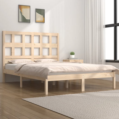 Bed Frame Without Mattress 160X200 Cm Solid Wood Pine