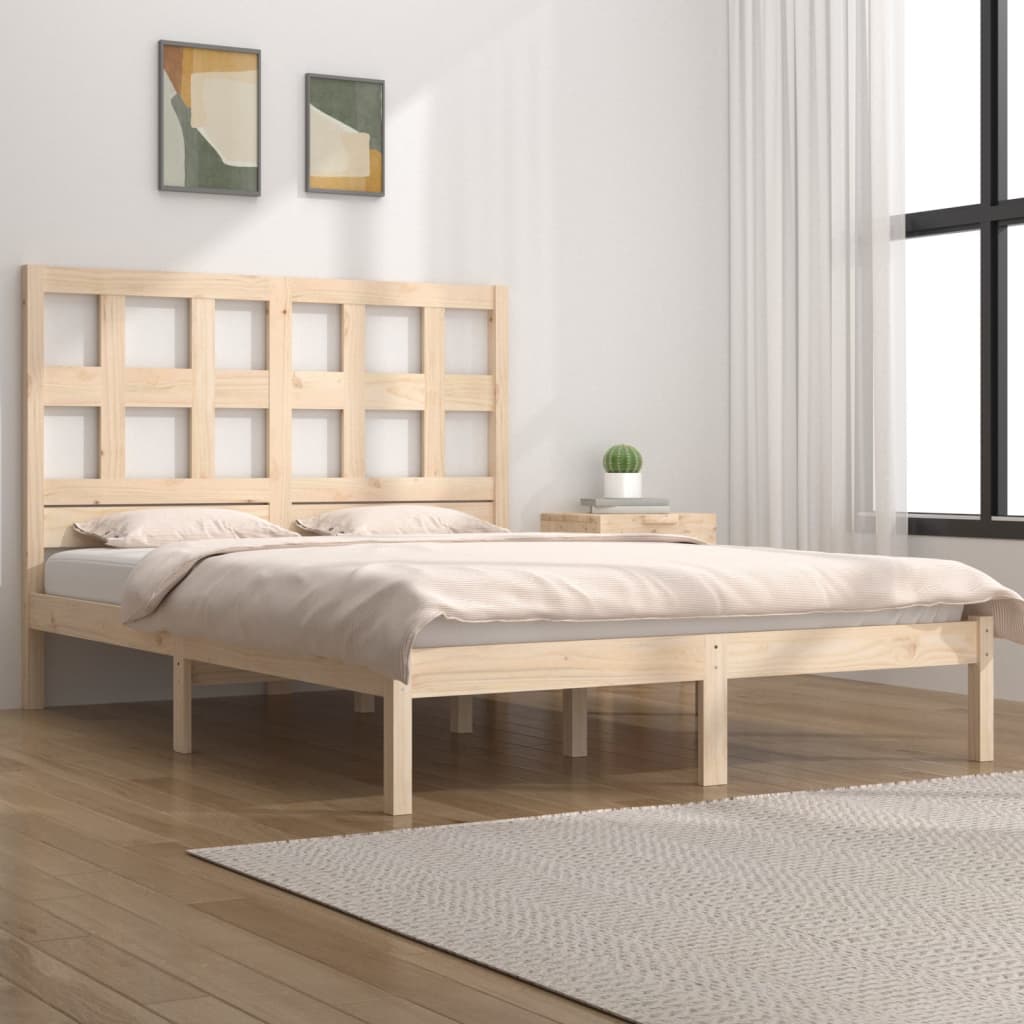 Bed Frame Solid Wood Pine 180X200 Cm Super King Size