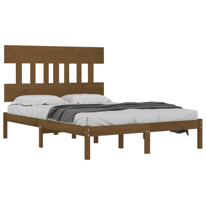 Bed Frame Without Mattress Honey Brown 120X200 Cm Solid Wood