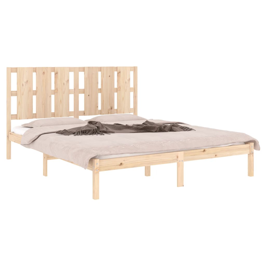 Bed Frame Without Mattress Pine 160X200 Cm Solid Wood