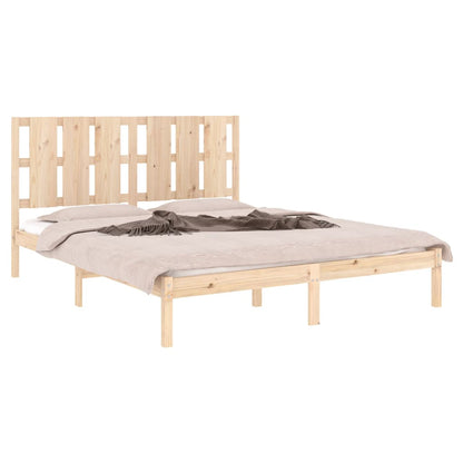 Bed Frame Without Mattress Pine 160X200 Cm Solid Wood