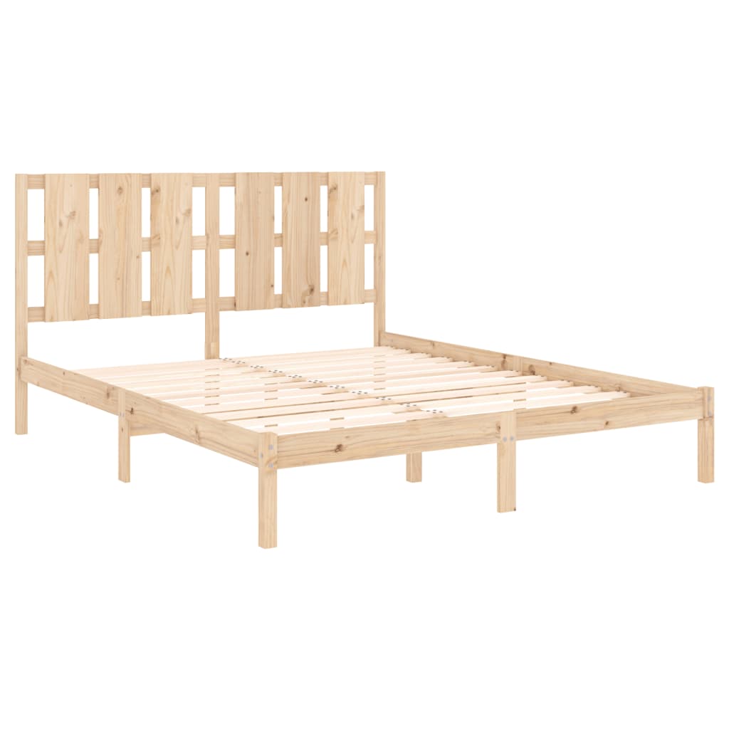 Bed Frame Without Mattress Pine 160X200 Cm Solid Wood