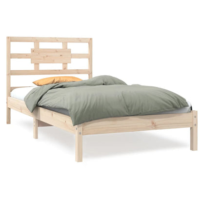 Bed Frame Solid Wood 90X190 Cm Single