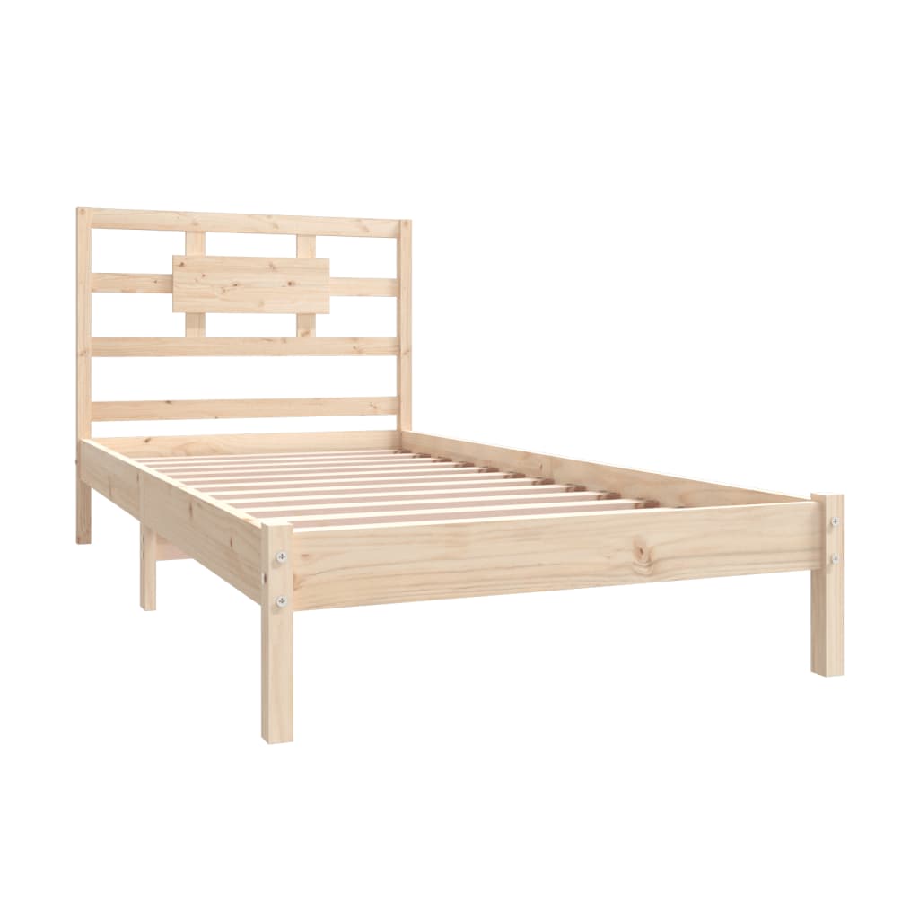 Bed Frame Solid Wood 90X190 Cm Single