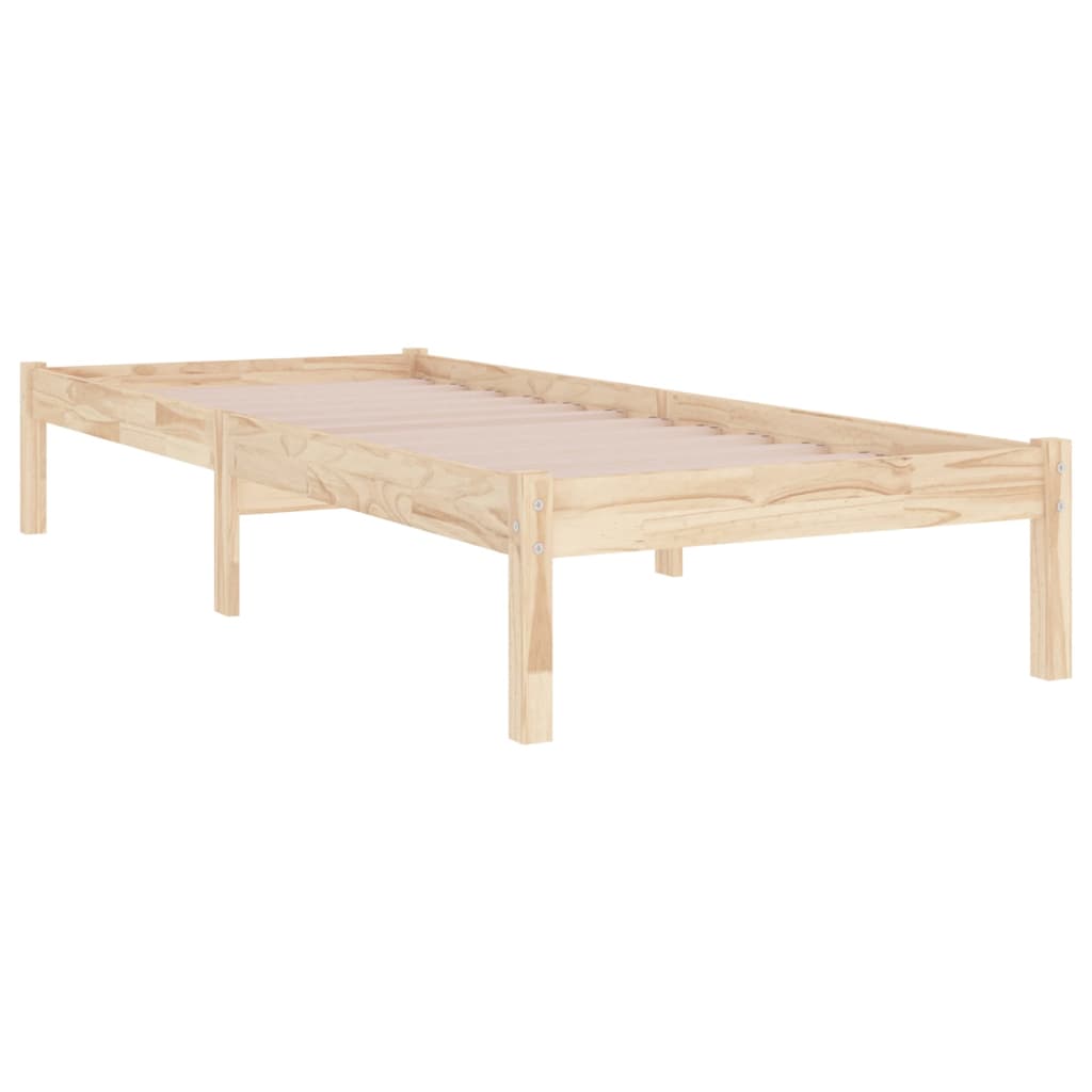 Bed Frame Solid Wood 90X190 Cm Single