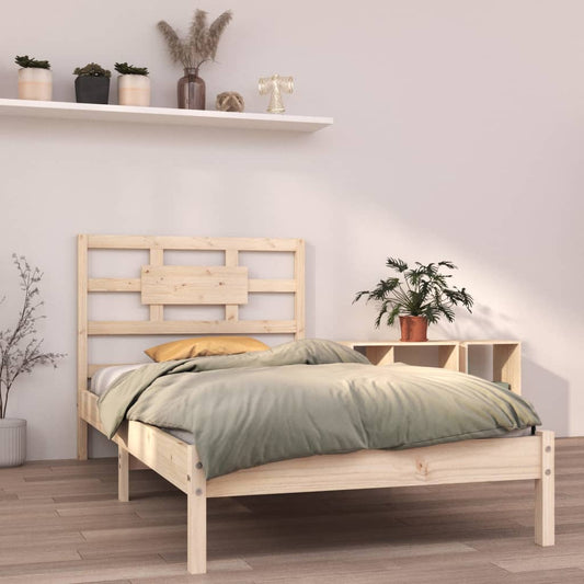 Bed Frame Solid Wood 90X190 Cm Single