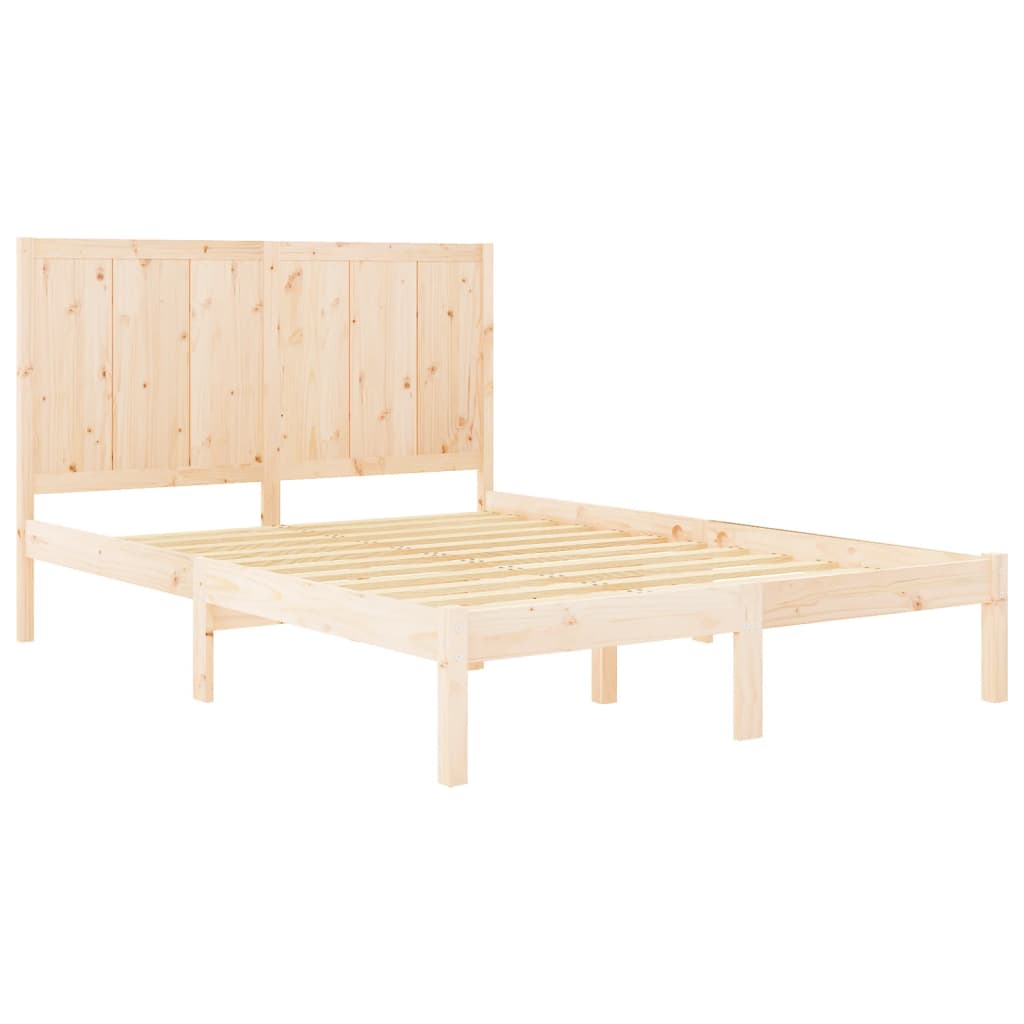 Bed Frame Without Mattress 160X200 Cm Solid Wood Pine