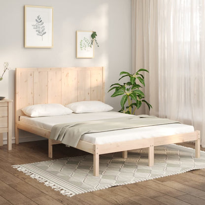 Bed Frame Without Mattress 160X200 Cm Solid Wood Pine