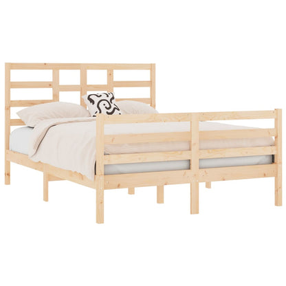 Bed Frame Without Mattress Solid Wood 120X190 Cm Small Double