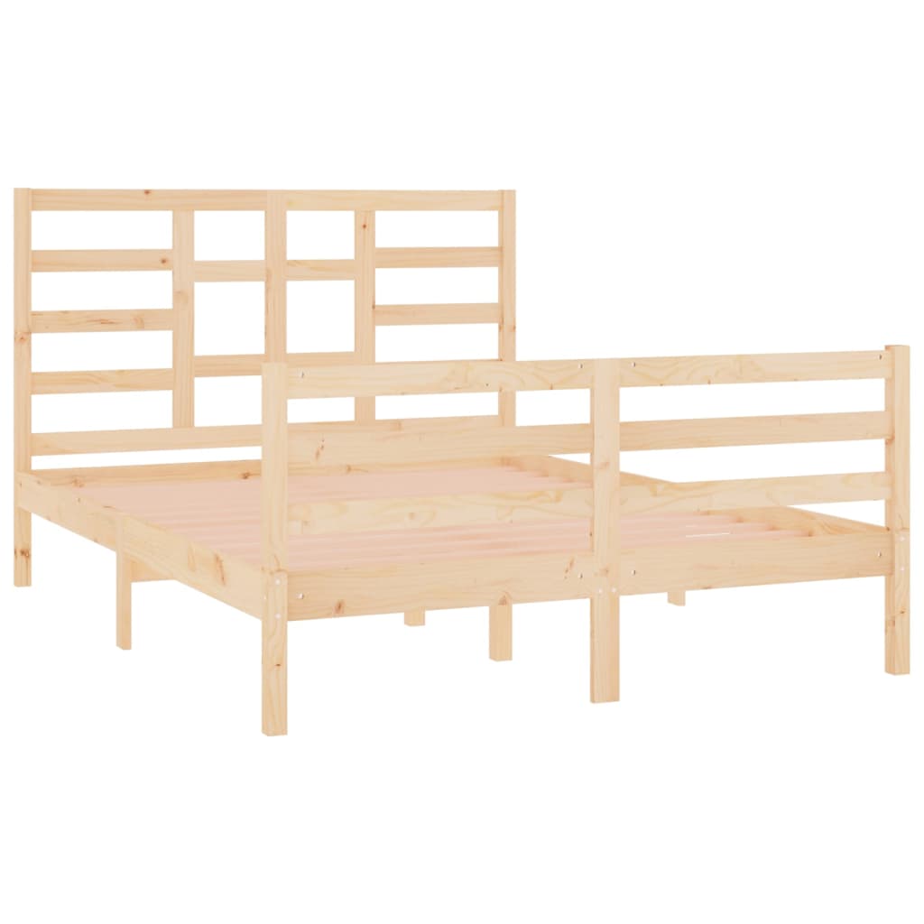 Bed Frame Without Mattress Solid Wood 120X190 Cm Small Double