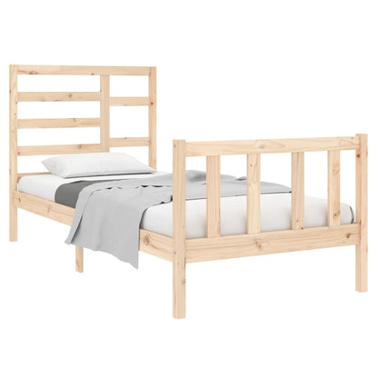 Bed Frame Without Mattress Solid Wood 90X190 Cm Single