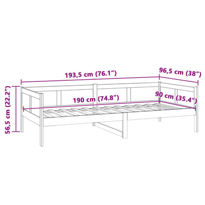 Day Bed Solid Wood Pine 90X190 Cm