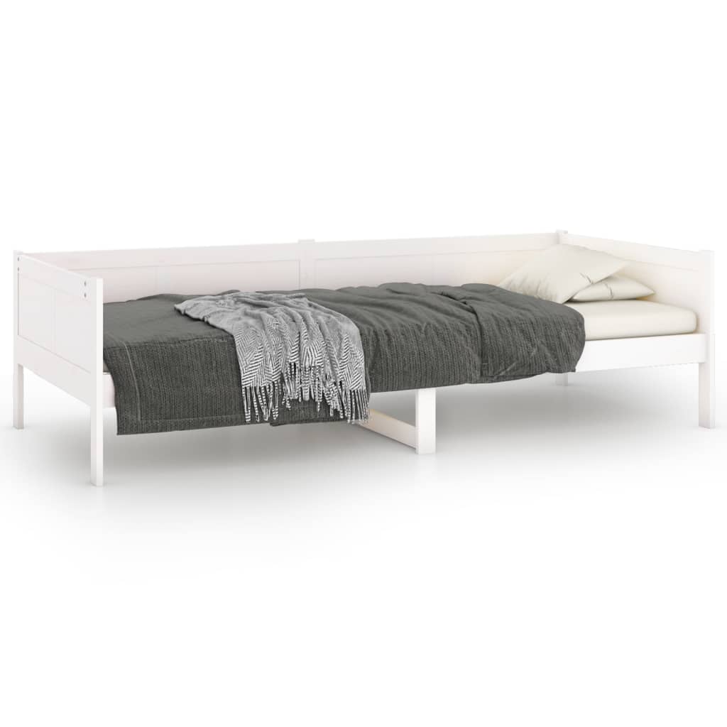 Day Bed White Solid Wood Pine 90X190 Cm