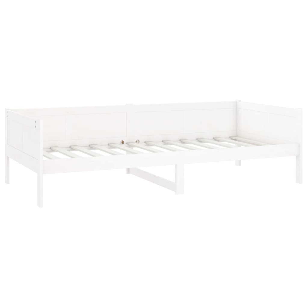 Day Bed White Solid Wood Pine 90X190 Cm