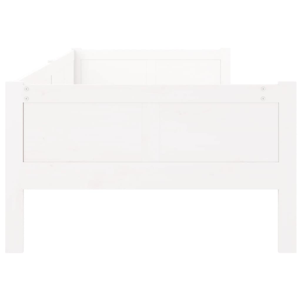 Day Bed White Solid Wood Pine 90X190 Cm