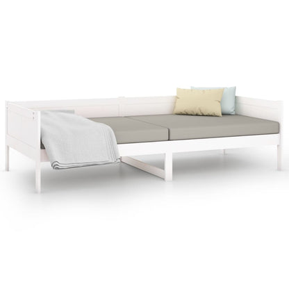 Day Bed White Solid Wood Pine 90X190 Cm