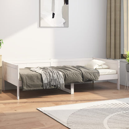 Day Bed White Solid Wood Pine 90X190 Cm