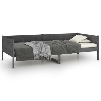 Day Bed Grey Solid Wood Pine 90X190 Cm