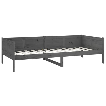 Day Bed Grey Solid Wood Pine 90X190 Cm