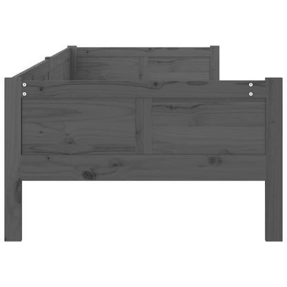 Day Bed Grey Solid Wood Pine 90X190 Cm