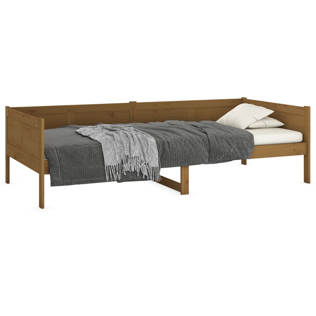 Day Bed Honey Brown Solid Wood Pine 90X190 Cm